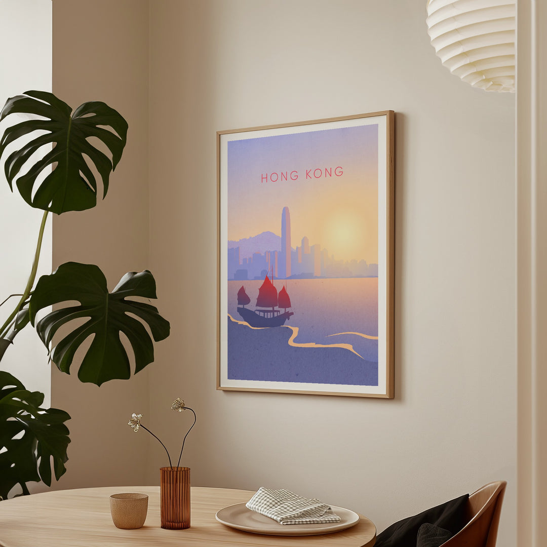 Hong Kong Minimal Travel Poster