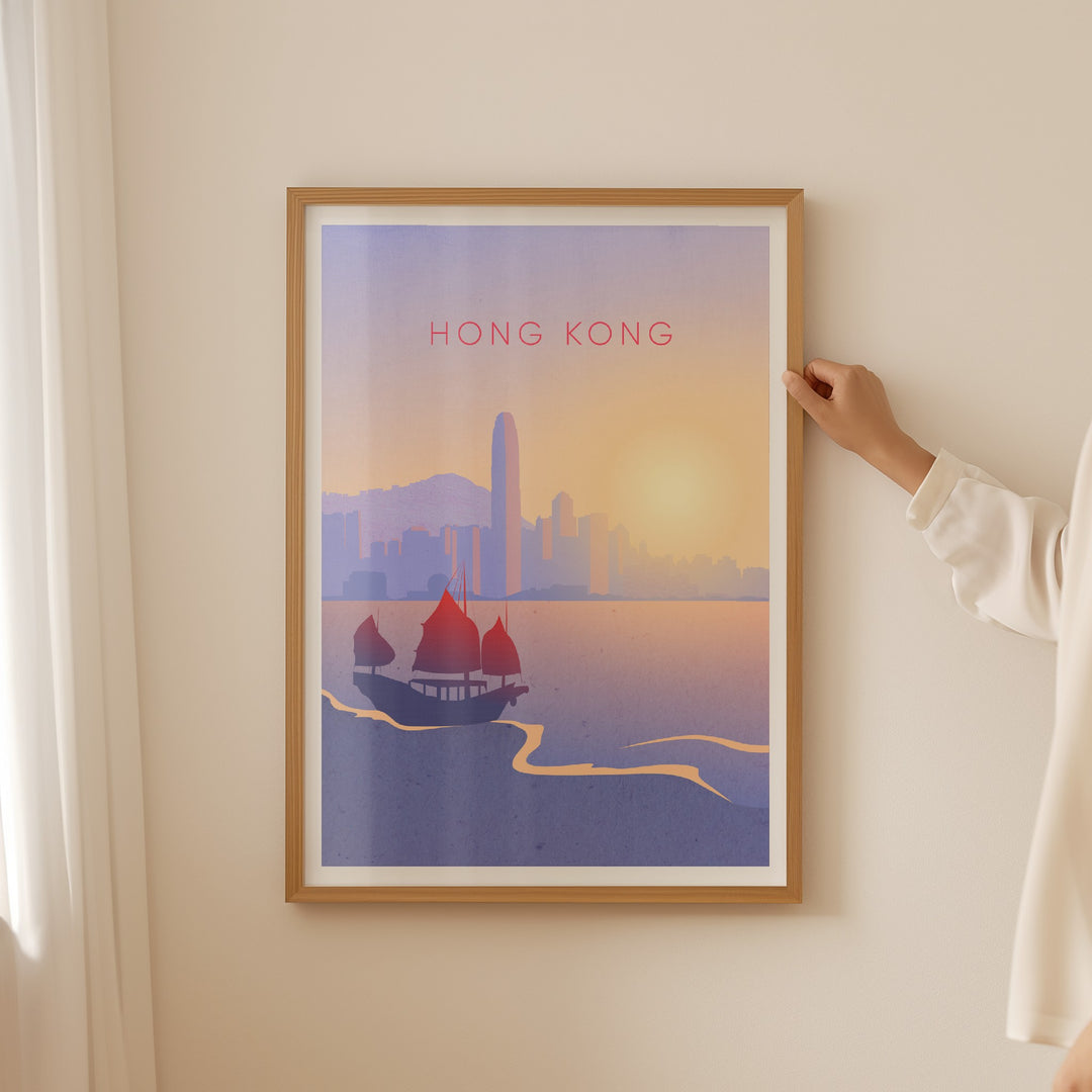 Hong Kong Minimal Travel Poster