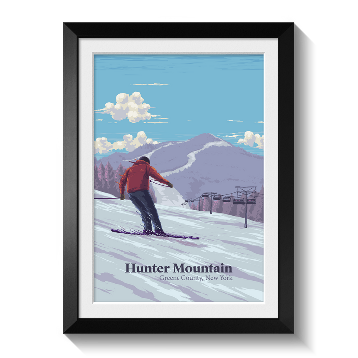 Hunter Mountain Ski Resort Travel Poster