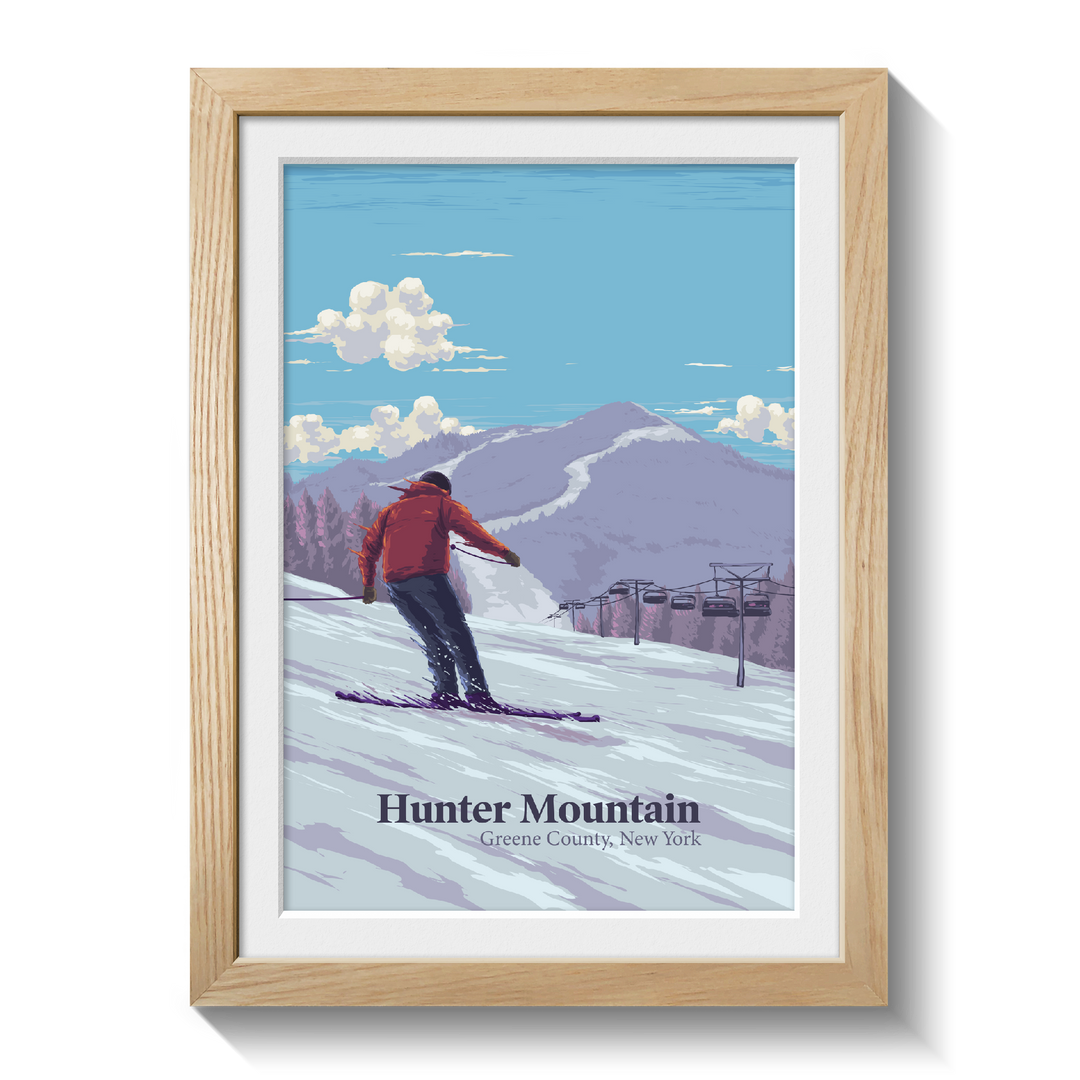 Hunter Mountain Ski Resort Travel Poster