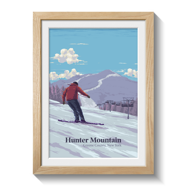 Hunter Mountain Ski Resort Travel Poster