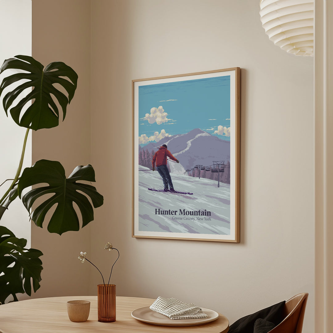 Hunter Mountain Ski Resort Travel Poster