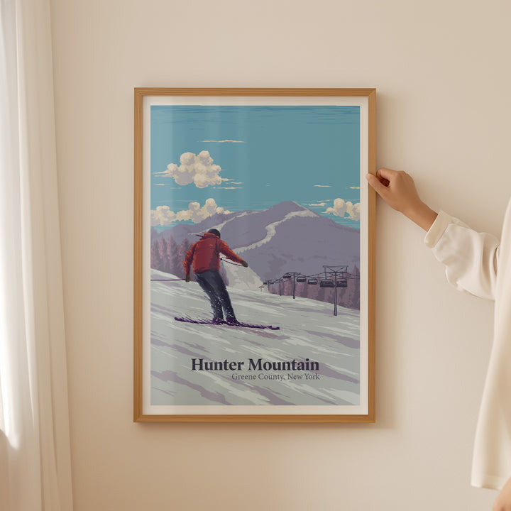 Hunter Mountain Ski Resort Travel Poster