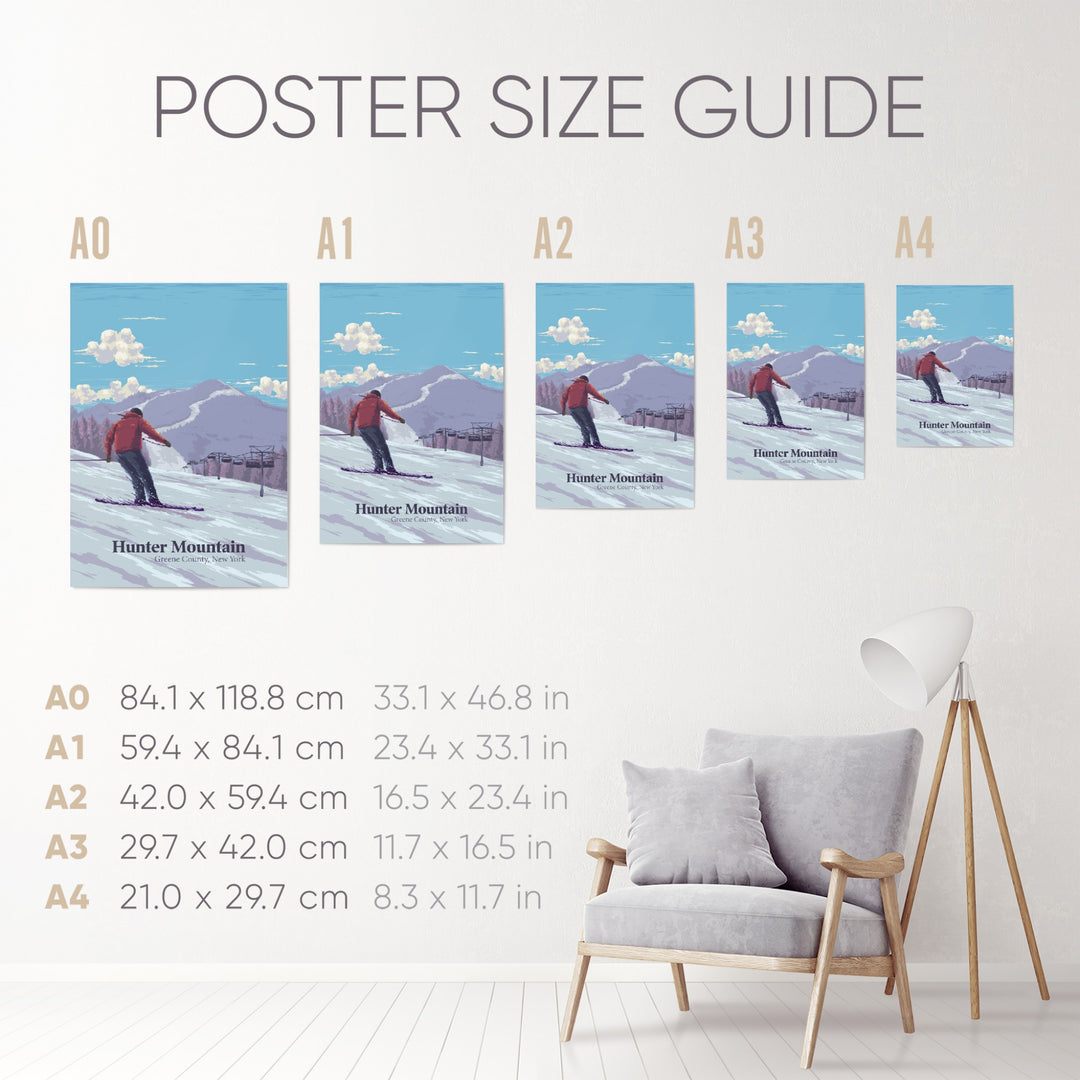 Hunter Mountain Ski Resort Travel Poster