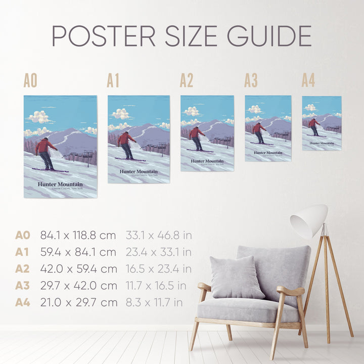 Hunter Mountain Ski Resort Travel Poster