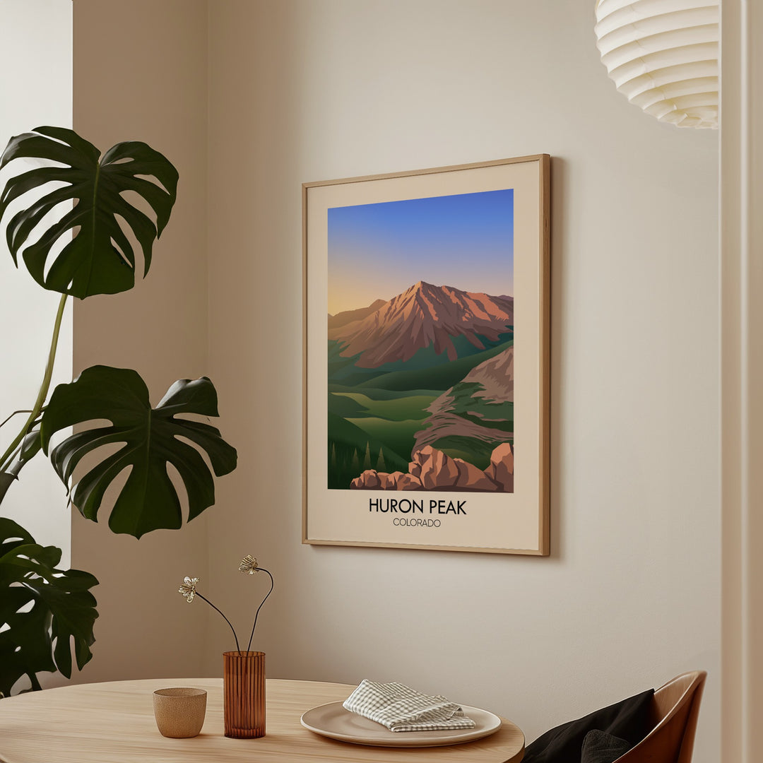 Huron Peak Colorado USA Travel Poster