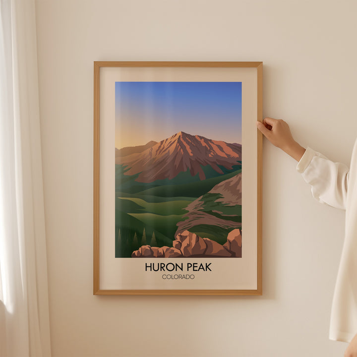 Huron Peak Colorado USA Travel Poster