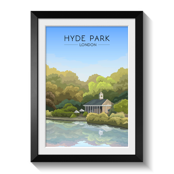 Hyde Park London Travel Poster