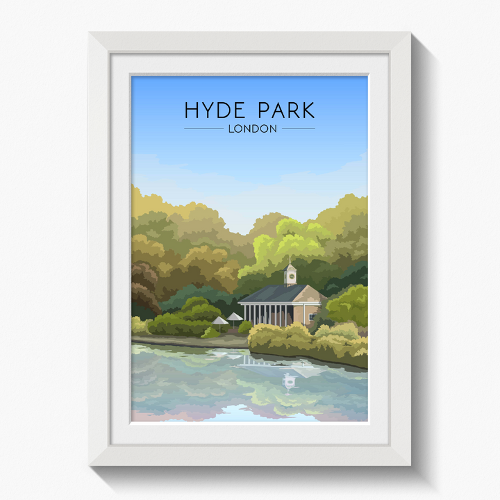 Hyde Park London Travel Poster