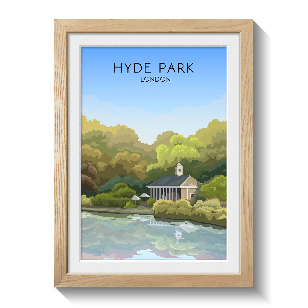 Hyde Park London Travel Poster