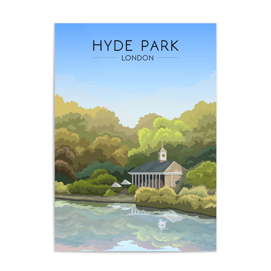 Hyde Park London Travel Poster