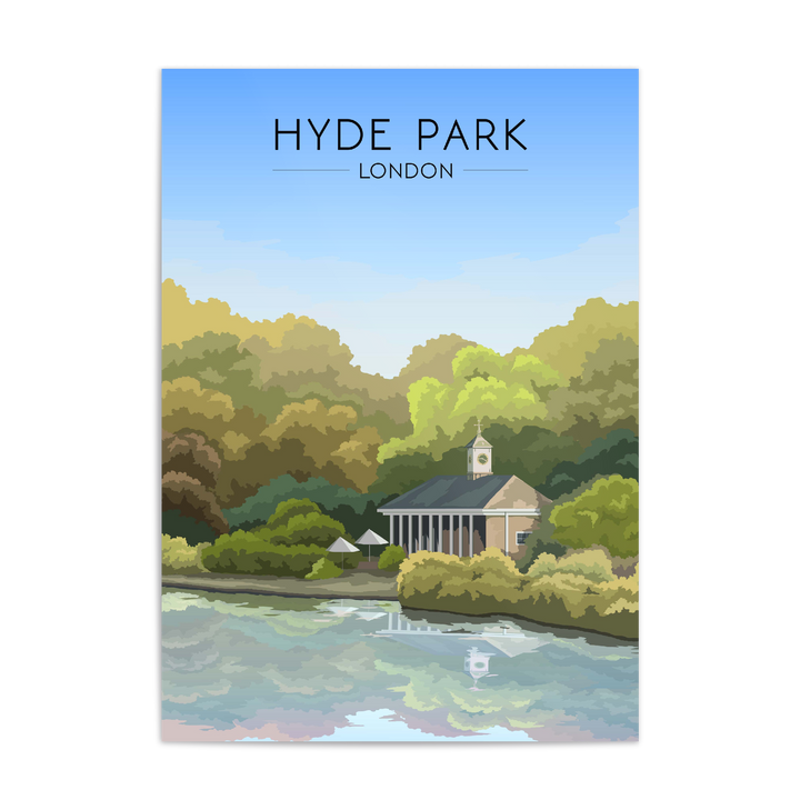 Hyde Park London Travel Poster