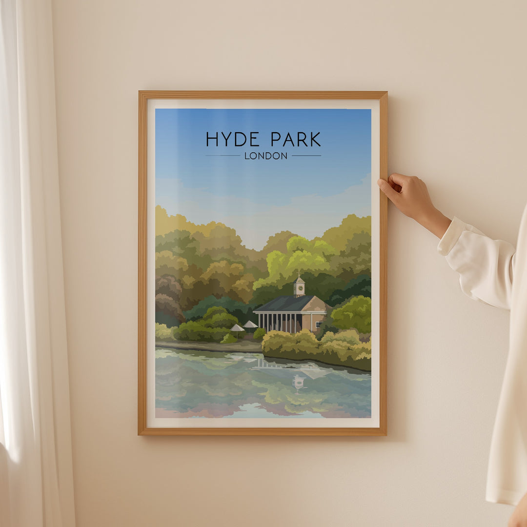 Hyde Park London Travel Poster
