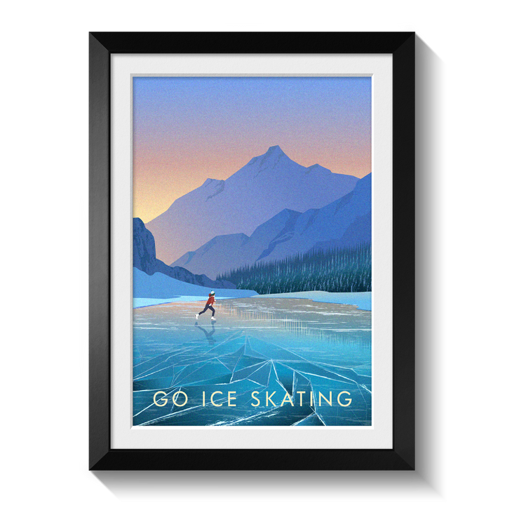 Go Ice Skating Travel Poster