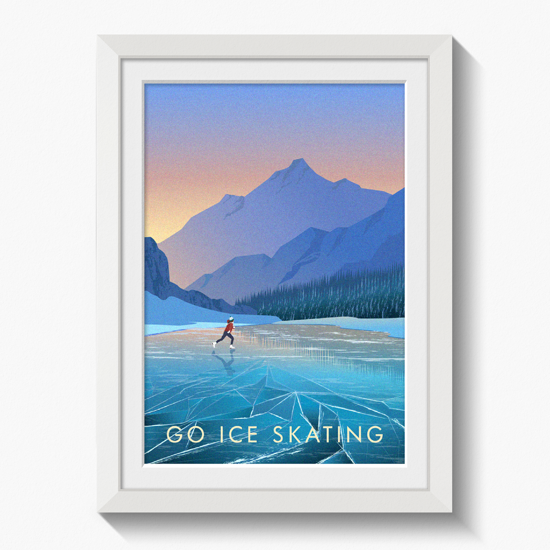 Go Ice Skating Travel Poster