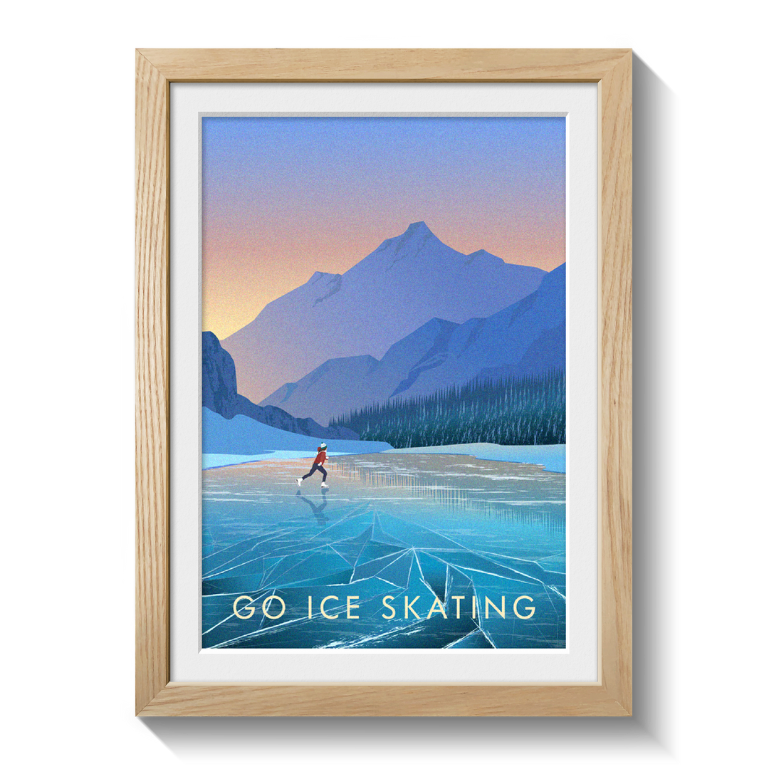 Go Ice Skating Travel Poster