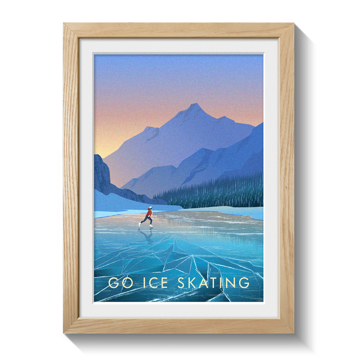 Go Ice Skating Travel Poster