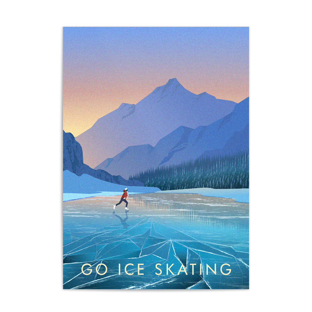 Go Ice Skating Travel Poster