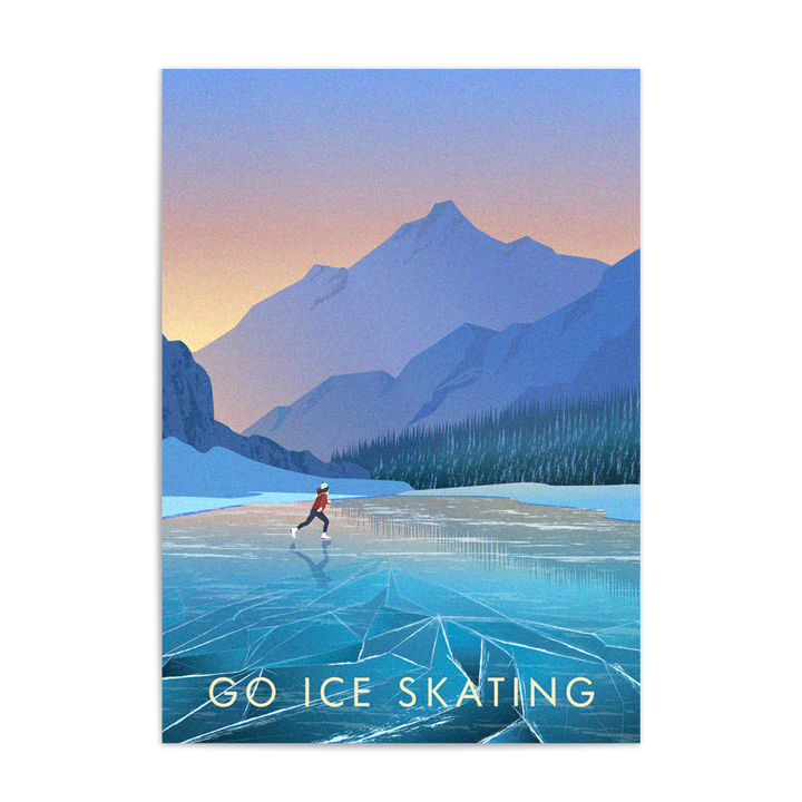 Go Ice Skating Travel Poster