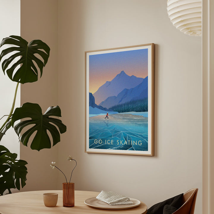 Go Ice Skating Travel Poster