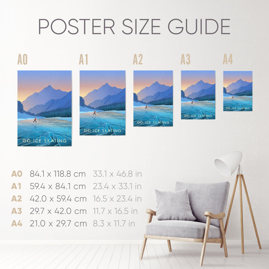 Go Ice Skating Travel Poster