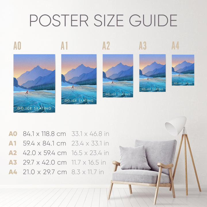 Go Ice Skating Travel Poster