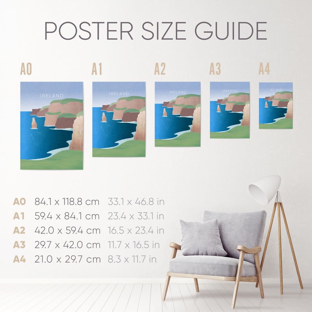 Ireland Minimal Travel Poster