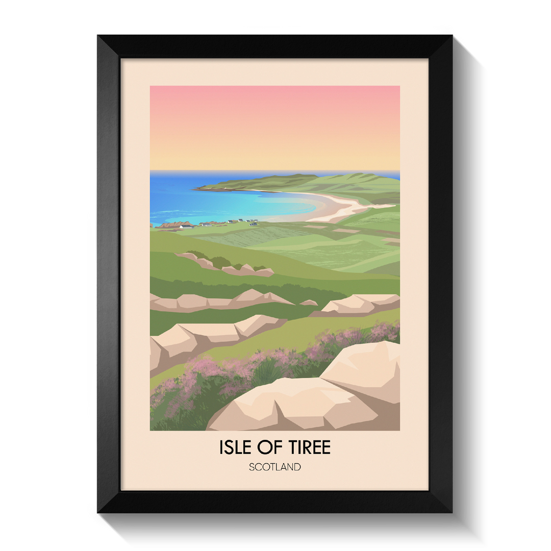 Isle of Tiree Scotland Travel Poster
