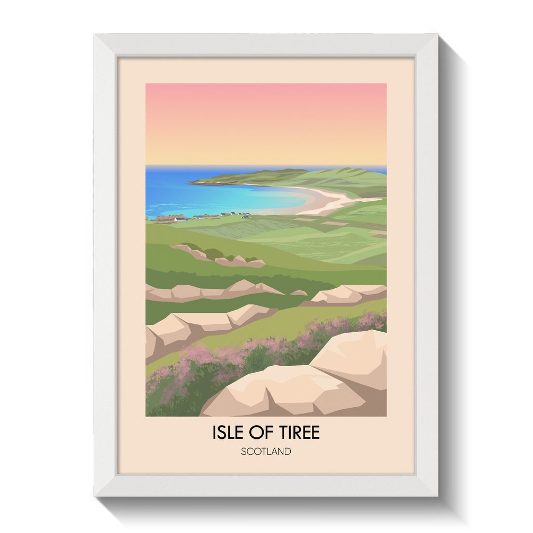 Isle of Tiree Scotland Travel Poster