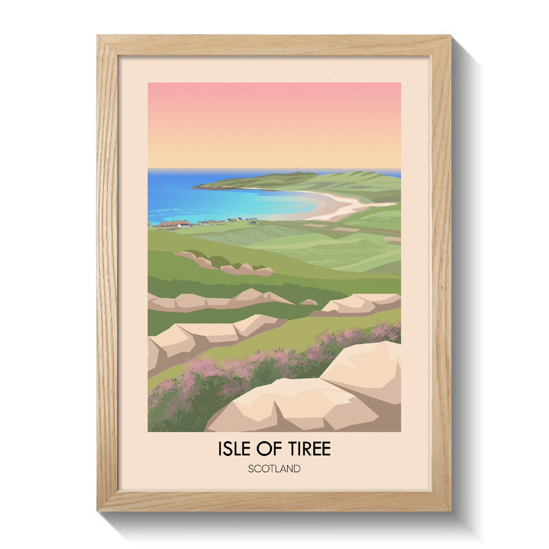 Isle of Tiree Scotland Travel Poster