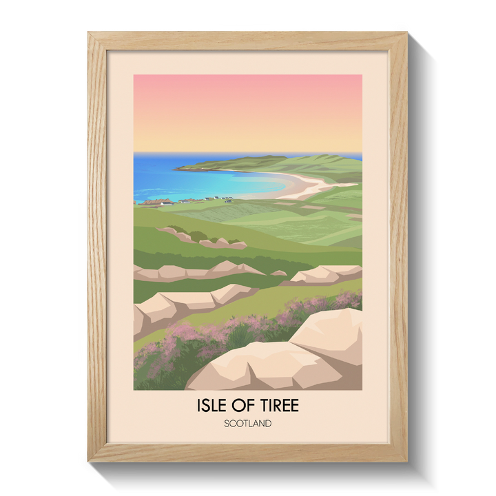 Isle of Tiree Scotland Travel Poster