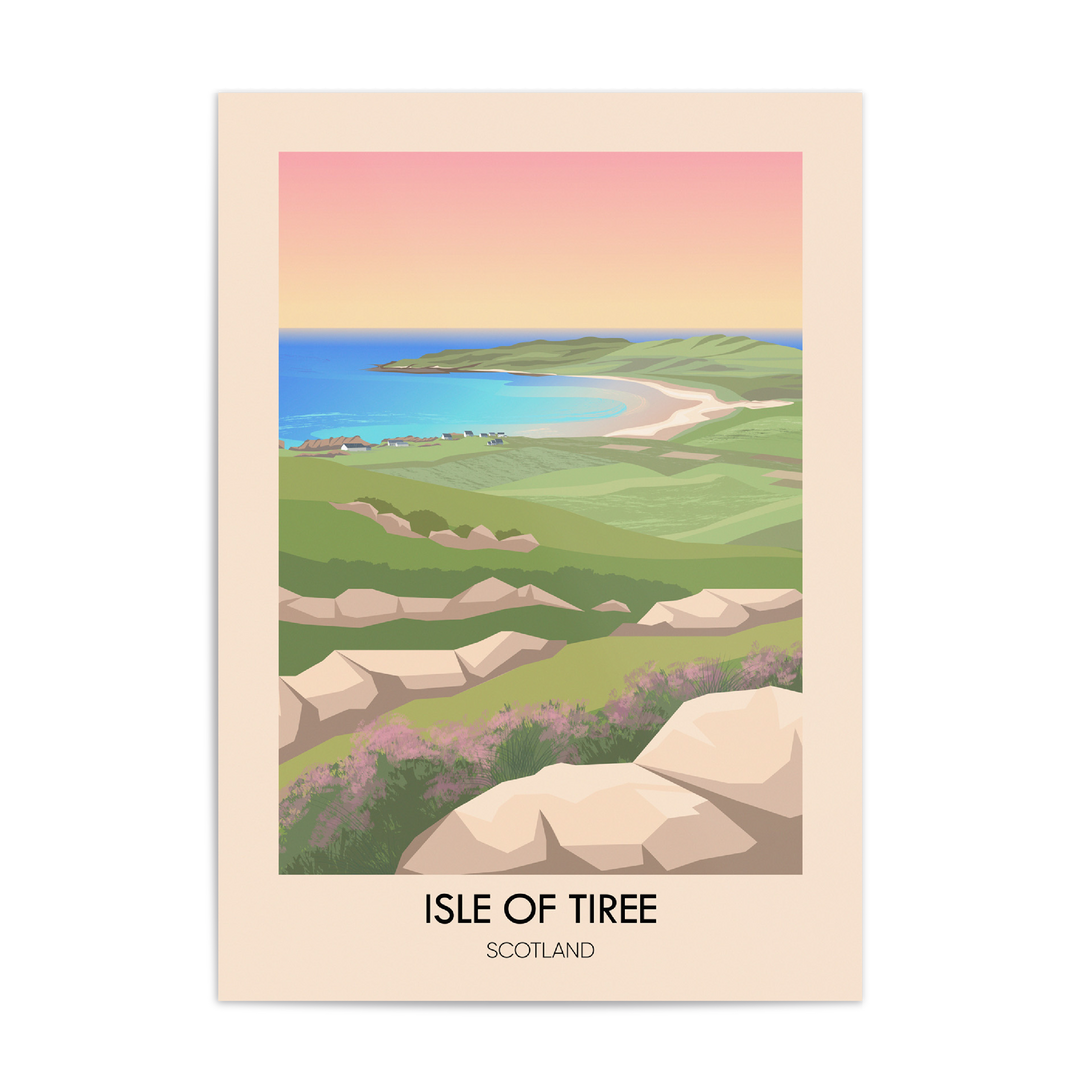 Isle of Tiree Scotland Travel Poster