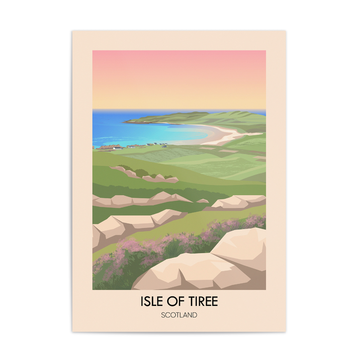 Isle of Tiree Scotland Travel Poster