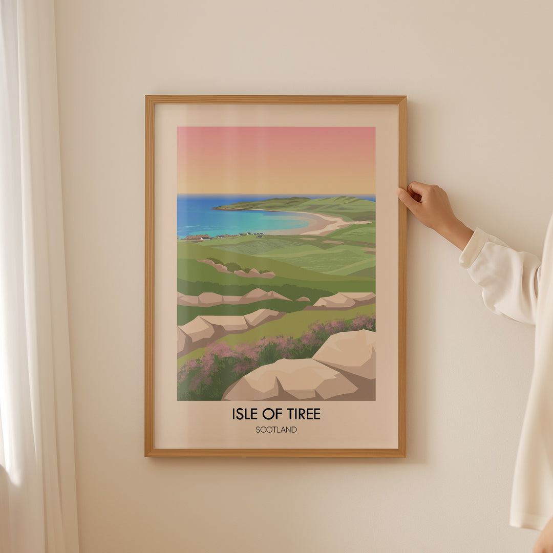 Isle of Tiree Scotland Travel Poster