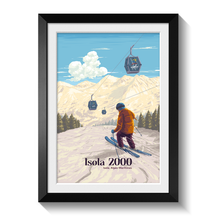 Isola 2000 Alpes-Maritimes France Ski Resort Poster