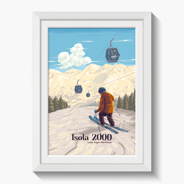 Isola 2000 Alpes-Maritimes France Ski Resort Poster