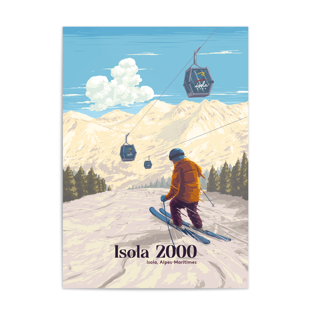 Isola 2000 Alpes-Maritimes France Ski Resort Poster