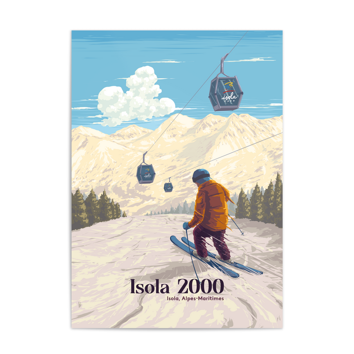 Isola 2000 Alpes-Maritimes France Ski Resort Poster