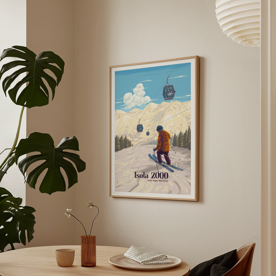 Isola 2000 Alpes-Maritimes France Ski Resort Poster