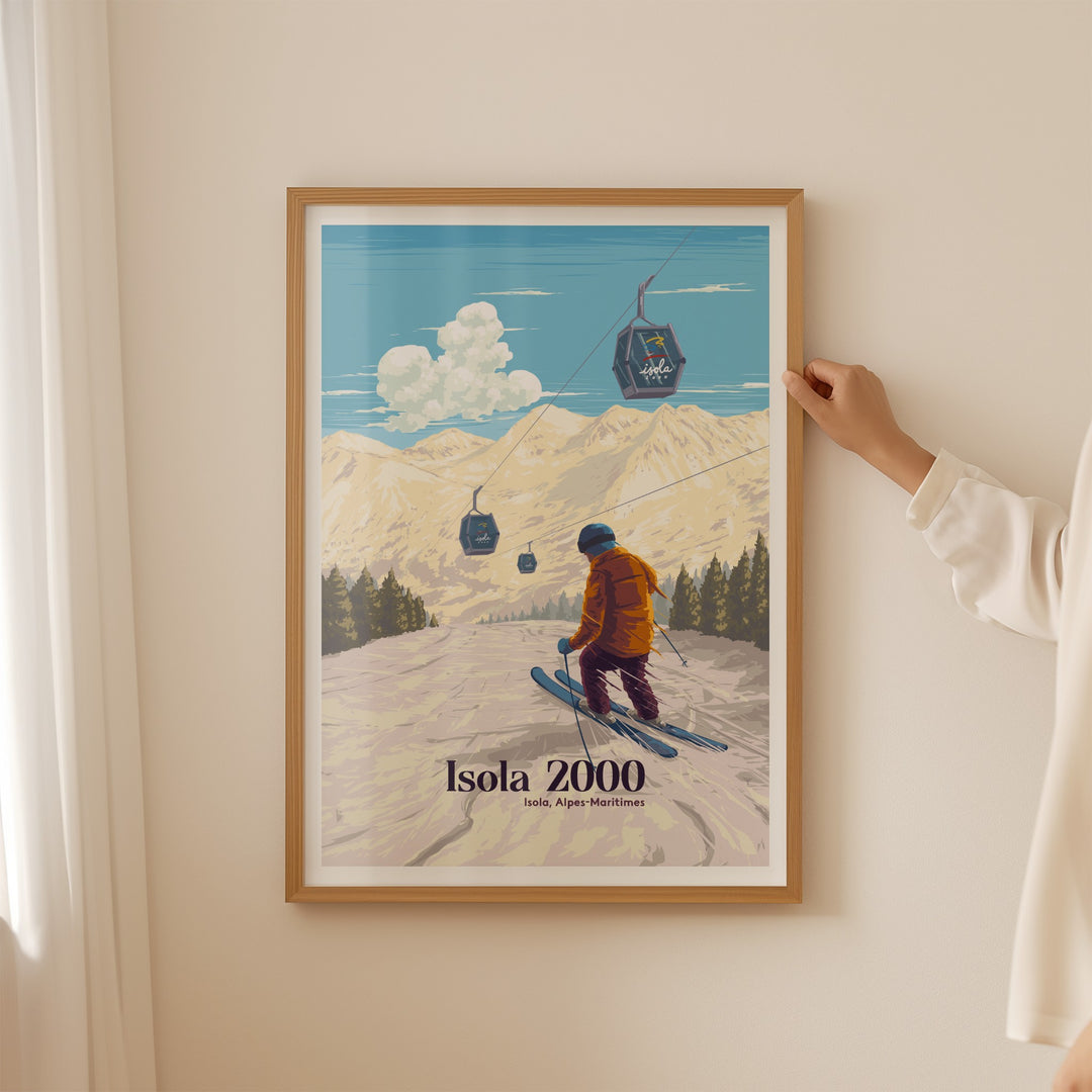 Isola 2000 Alpes-Maritimes France Ski Resort Poster