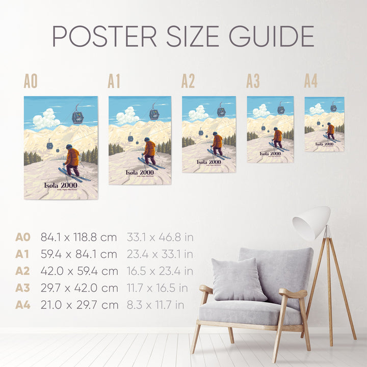 Isola 2000 Alpes-Maritimes France Ski Resort Poster