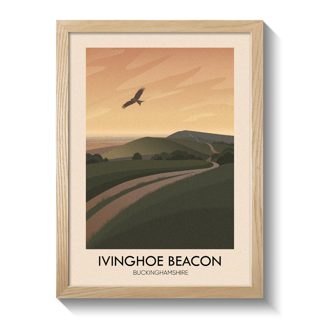 Ivinghoe Beacon Buckinghamshire Travel Poster