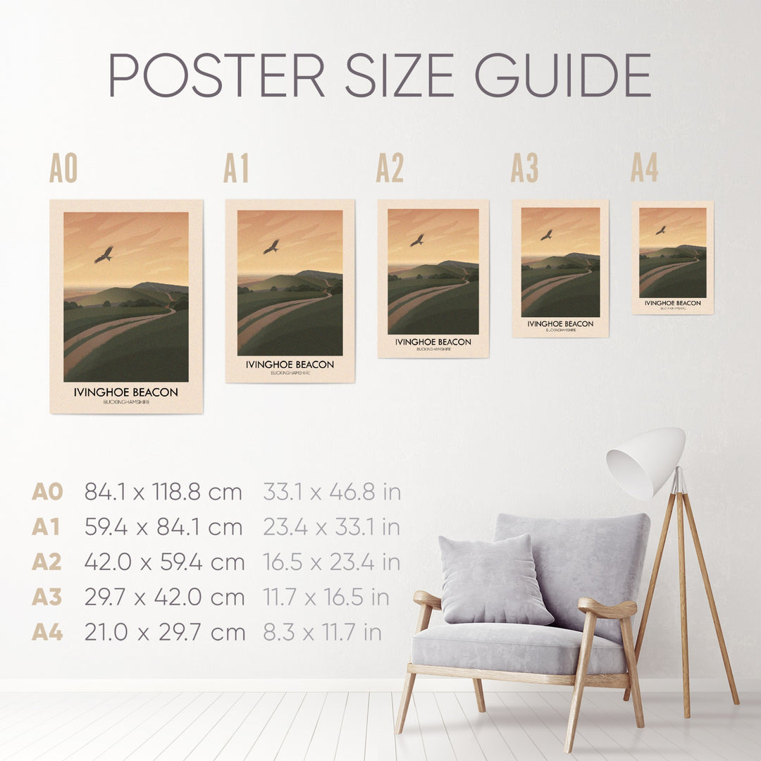 Ivinghoe Beacon Buckinghamshire Travel Poster