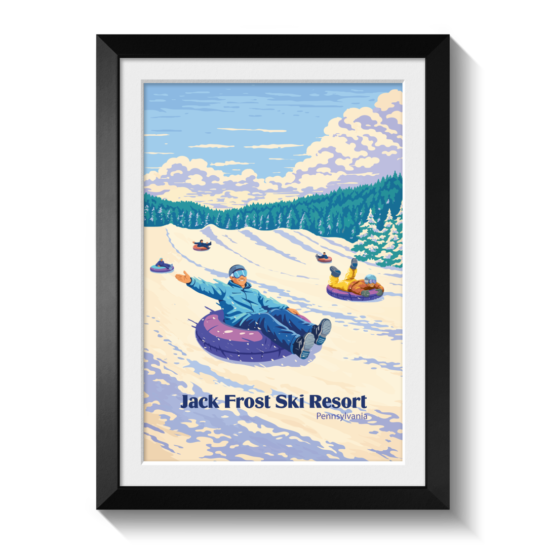 Jack Frost Pennsylvania USA Ski Resort Travel Poster