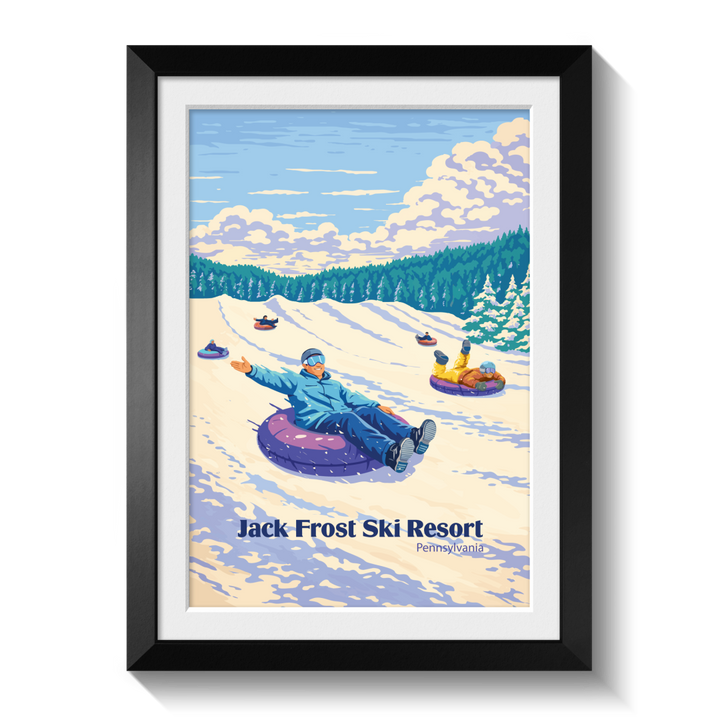 Jack Frost Pennsylvania USA Ski Resort Travel Poster