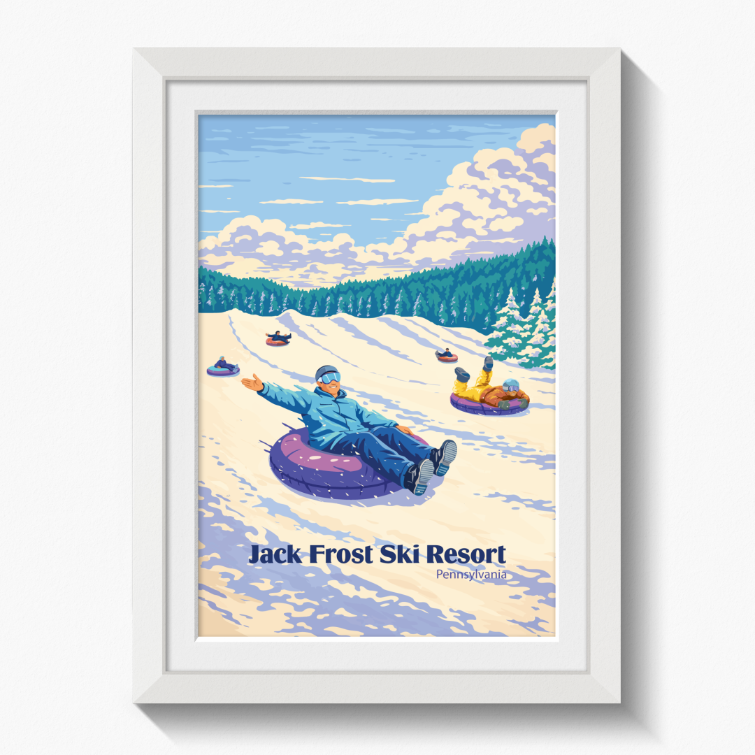 Jack Frost Pennsylvania USA Ski Resort Travel Poster