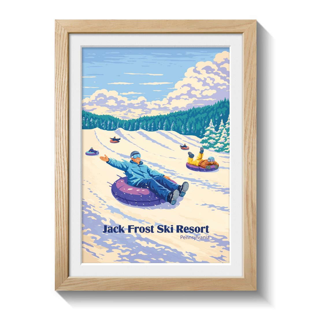 Jack Frost Pennsylvania USA Ski Resort Travel Poster