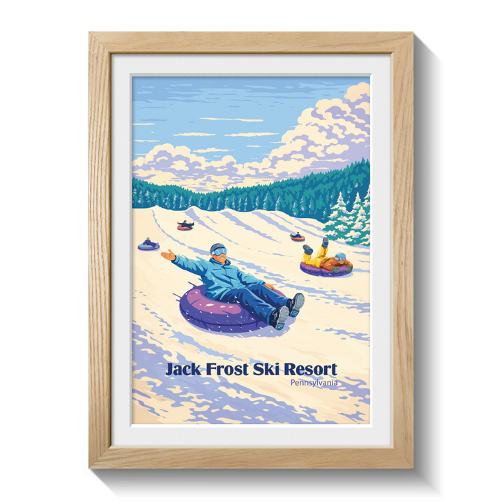Jack Frost Pennsylvania USA Ski Resort Travel Poster