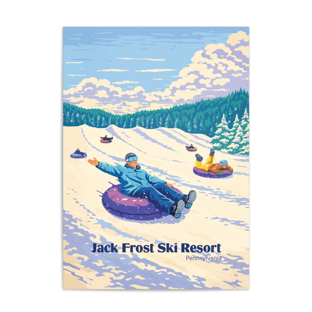 Jack Frost Pennsylvania USA Ski Resort Travel Poster