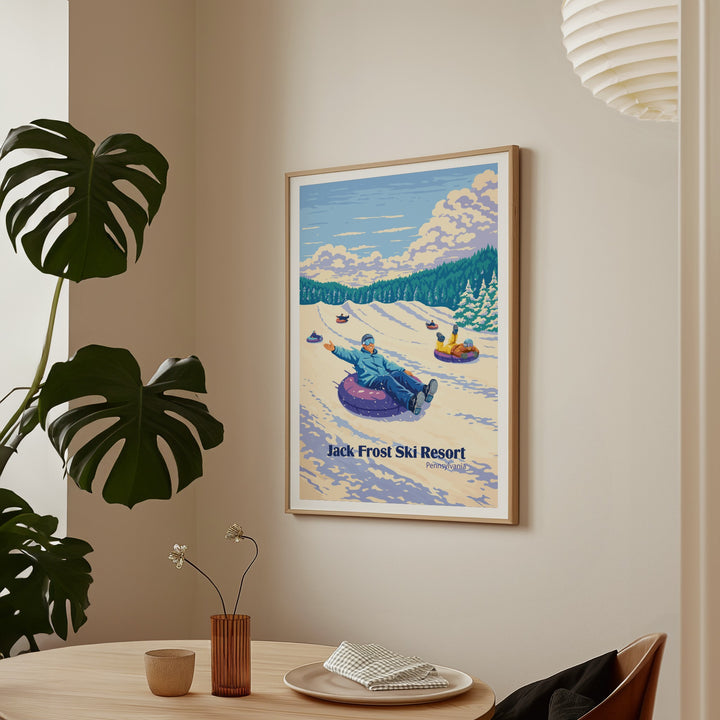 Jack Frost Pennsylvania USA Ski Resort Travel Poster